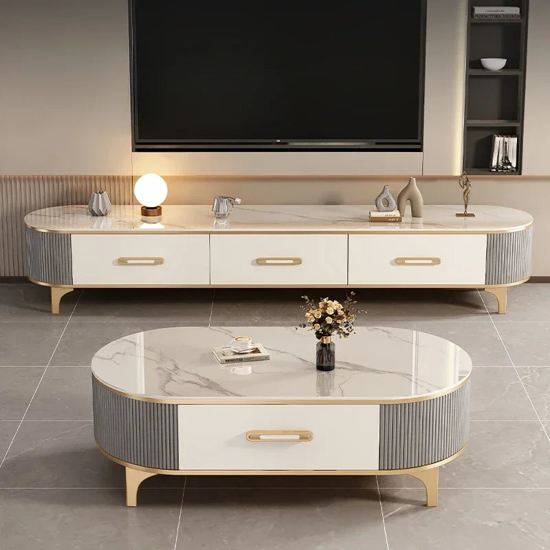 Luxury Living Room Tv Stand Universal Modern Storage Gold Designer Tv Stand Home Drawers Mueble Para Televisor Furniture