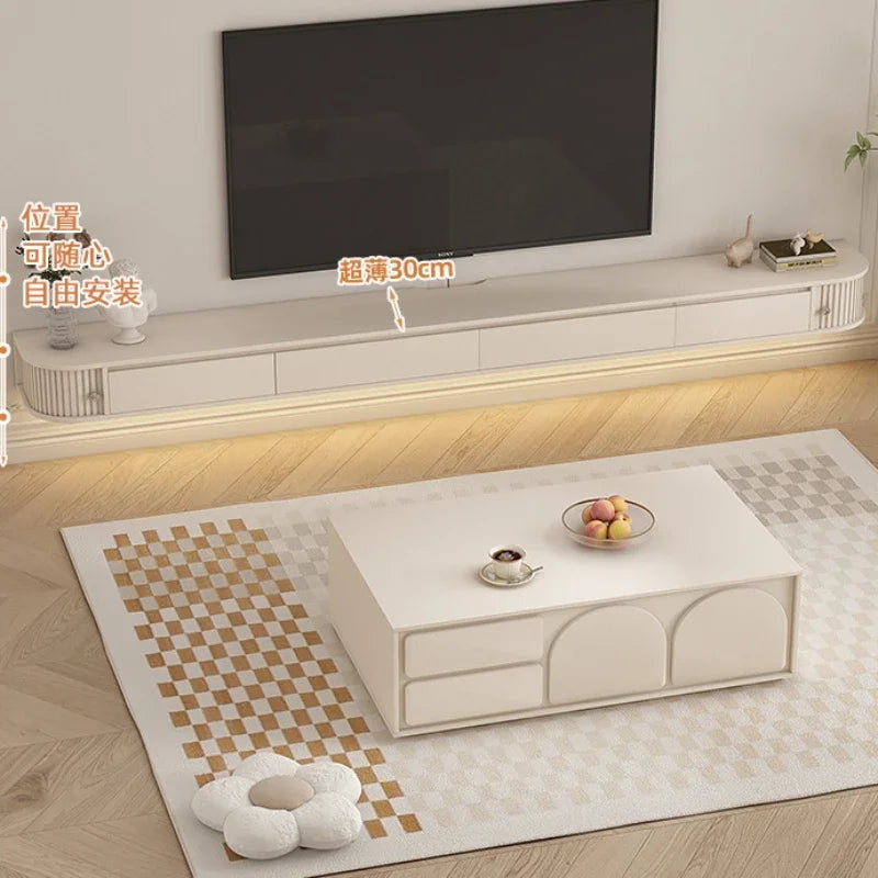 Console Table Tv Stand Holder Aesthetic Room Furniture Movable Luxury Floating Shelves Design Cabinet Tv Meuble Display Nordic