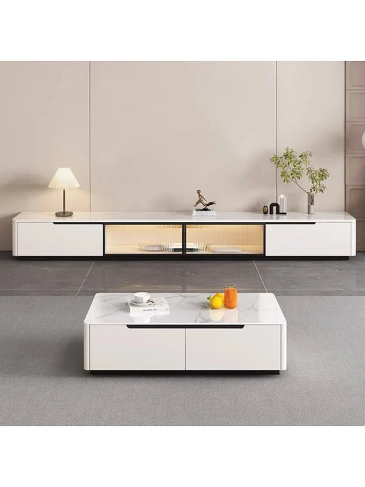 Luxury and minimalist TV stand, European style storage, modern living room TV cabinet furniture