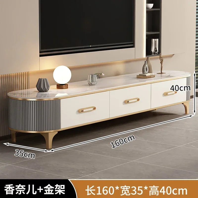 Luxury Living Room Tv Stand Universal Modern Storage Gold Designer Tv Stand Home Drawers Mueble Para Televisor Furniture