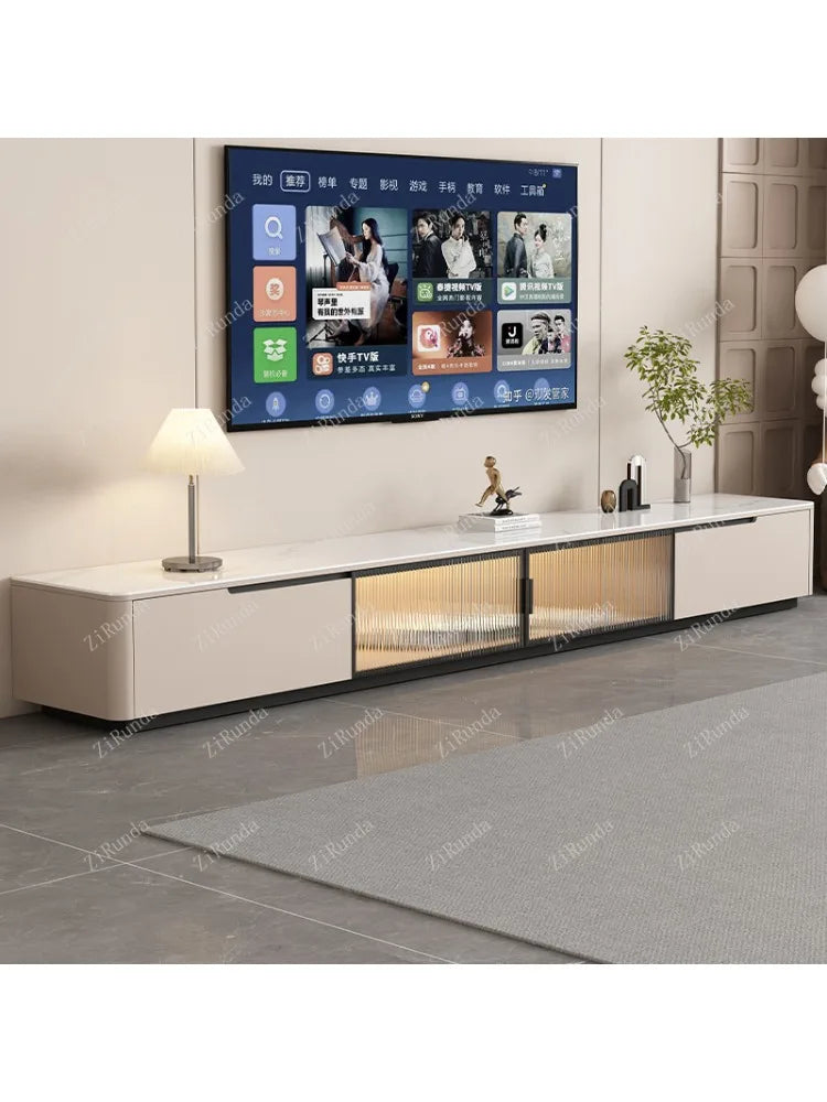 Luxury and minimalist TV stand, European style storage, modern living room TV cabinet furniture