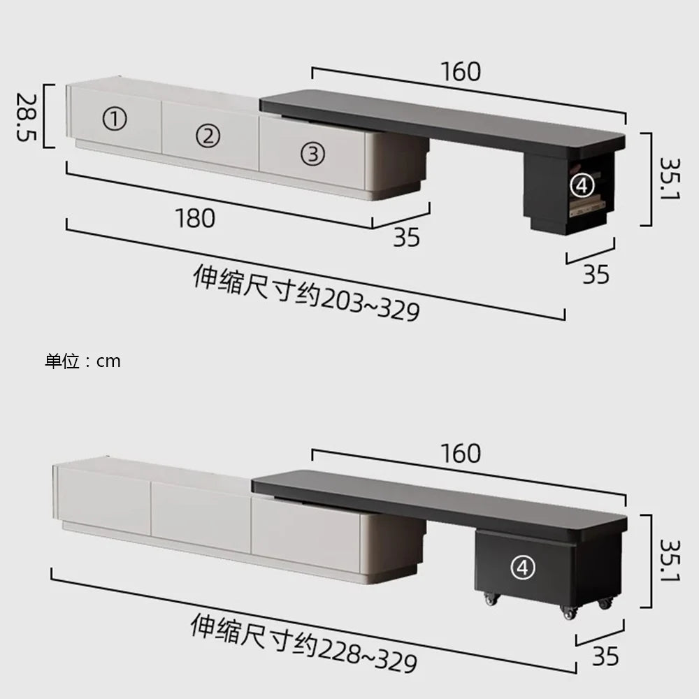Modern Extendable Tv Stand Rack Vertical Living Room Wall Tv Stand Cabinet Media Console Table Mueble Para Tv Hall Furniture