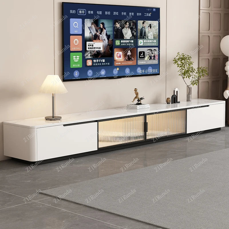 Luxury and minimalist TV stand, European style storage, modern living room TV cabinet furniture