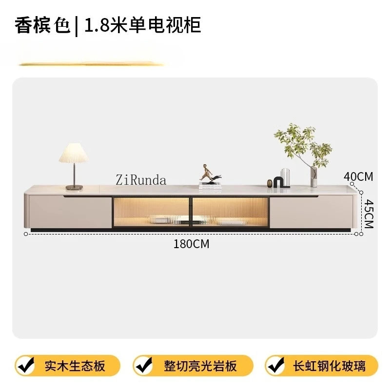 Luxury and minimalist TV stand, European style storage, modern living room TV cabinet furniture
