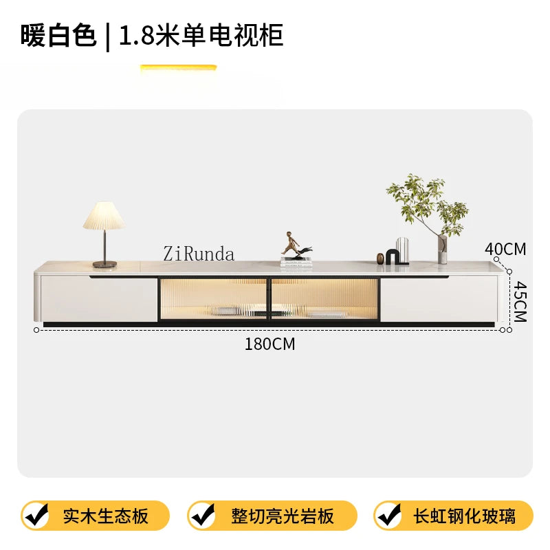 Luxury and minimalist TV stand, European style storage, modern living room TV cabinet furniture