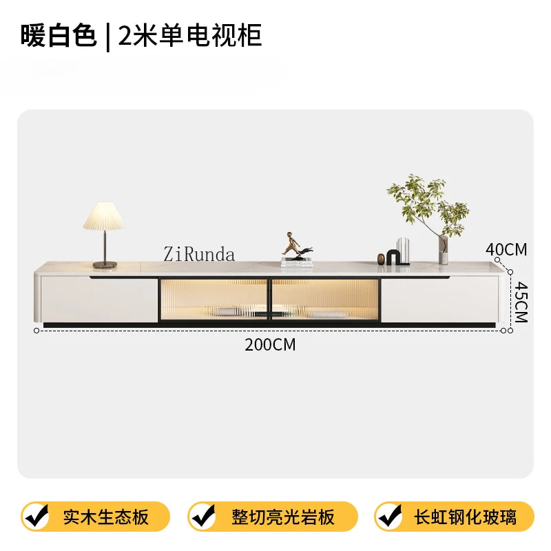 Luxury and minimalist TV stand, European style storage, modern living room TV cabinet furniture