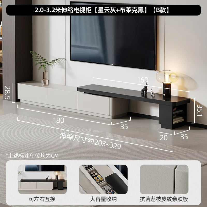 Modern Extendable Tv Stand Rack Vertical Living Room Wall Tv Stand Cabinet Media Console Table Mueble Para Tv Hall Furniture